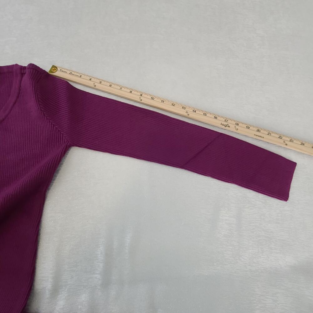 Skies Are Blue Stitch Fix ribbed sweater dress purple NWT Size Large Office Cozy - Picture 7 of 10